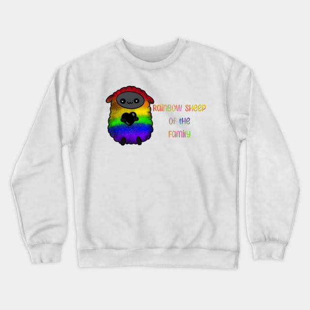 Rainbow Sheep of the Family Crewneck Sweatshirt by Raidyn